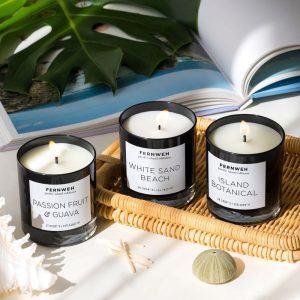 White Sand Beach Scented Soy Candle - 3 Classic Set